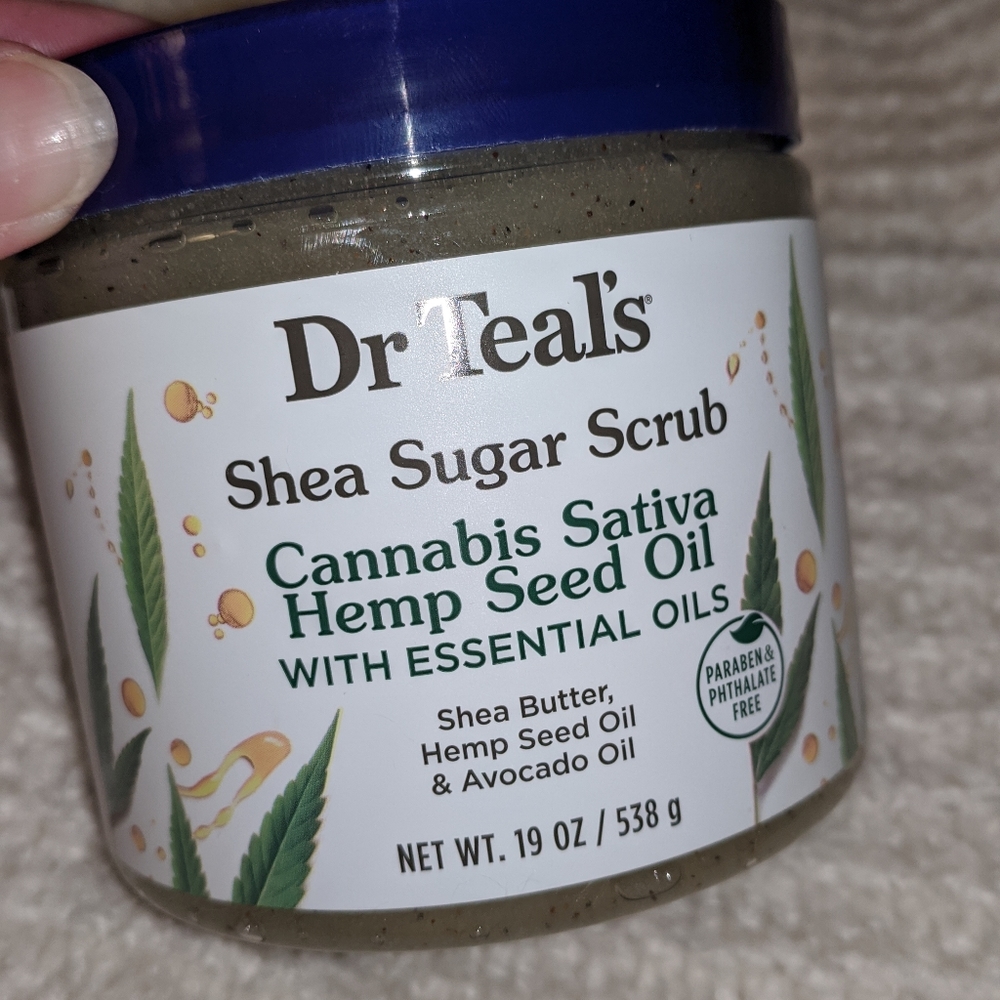 NEW! Dr Teal's Cannabis Sativa Shea Sugar Scrub